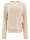 Burberry Checkered Design Wool Jumper For Women In Beige