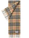 Burberry Checkered Cashmere Scarf In Neutrals