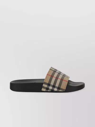 Burberry Checkered Front Band Sandals