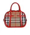 Burberry Checkered Handbag In Red