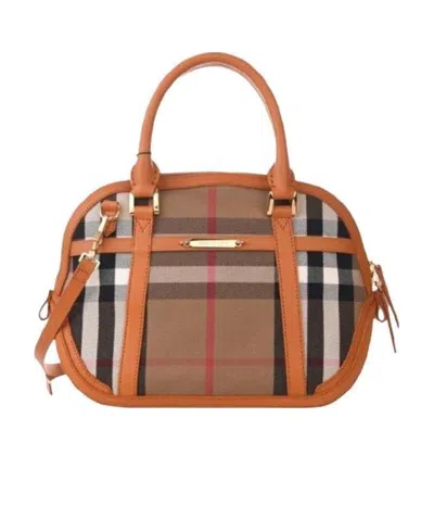 Burberry Checkered Handbag In Brown