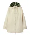 Burberry Checkered Hood Cotton Parka In Nude