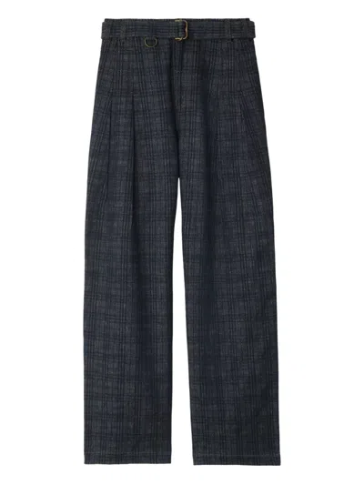 Burberry Karierte Jeans In Blue
