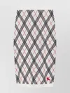 Burberry Ekd Jacquard Checked Knitted Midi Skirt In Neutral