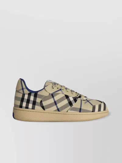 Burberry Man Sneakers Beige Size 9 Textile Fibers In Neutral