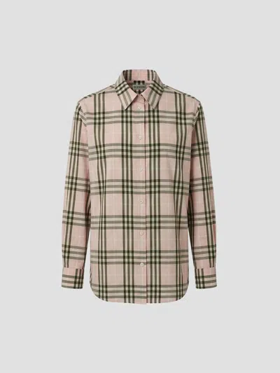 Burberry Checkered Mini Non-padded Jacket In Neutral