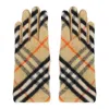 Burberry Checkered Panel Wool Gloves In Multi