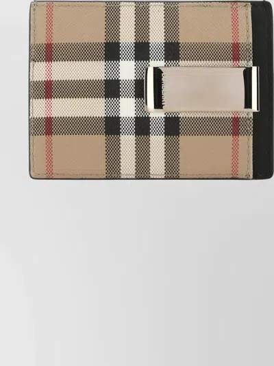 Burberry Checkered Pattern Bifold Card Holder In Brown