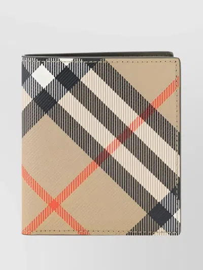 Burberry Checkered Print Billfold Wallet