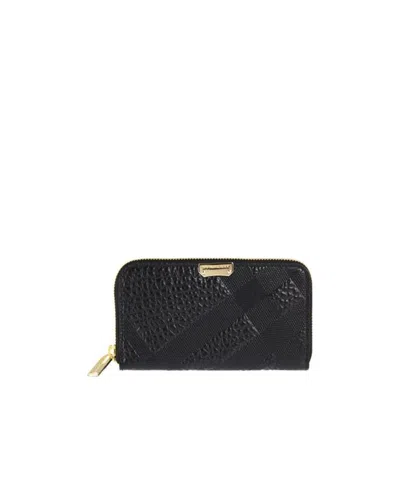 Burberry Checkered Purse In Black