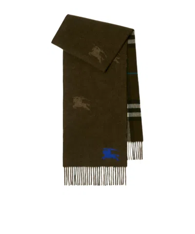 Burberry Checkered Reversible Scarf In Brown