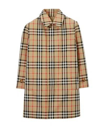 BURBERRY BURBERRY KIDS CHECKED SINGLE-BREASTED COAT