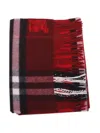 Burberry Checkered Scarf In Red