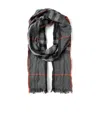 Burberry Checkered Scarf In Black