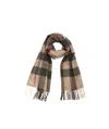 Burberry Checkered Scarf In Nude