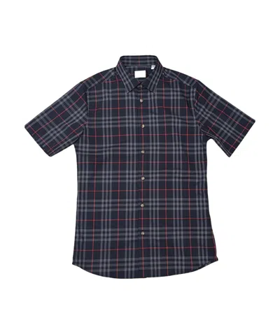 Burberry Checkered Shirt In Black