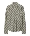 Burberry Checkered Shirt In Nude