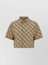 Burberry Checked Cropped Shirt