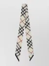 Burberry Checkered Silk Scarf Pointed Tip