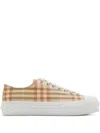 Burberry Jack Check Low-top Sneakers In Brown