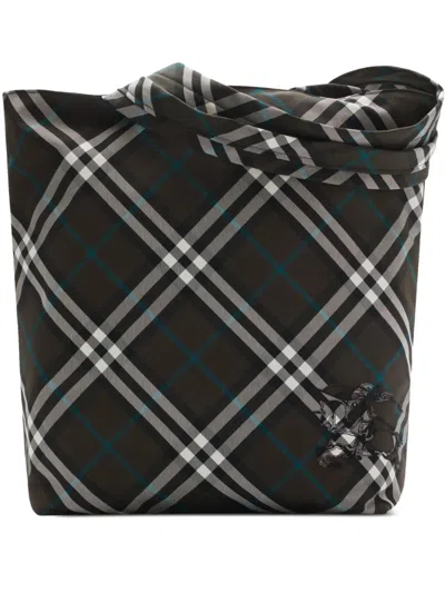 Burberry Checkered Tote In Multi