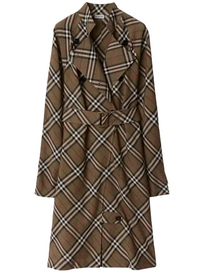 BURBERRY CHECKERED TRENCH DRESS