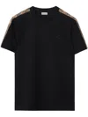 Burberry Ekd T-shirt With Check-inserts In Black