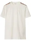 Burberry T-shirt With Check Details In White