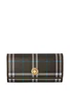 Burberry Checkered Wallet In Brown