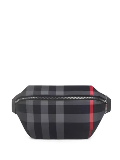 Burberry Check-pattern Belt Bag In Pink