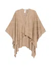 Burberry Check-pattern Cape In Brown