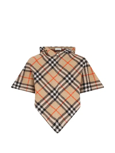 Burberry Kids' Check-pattern Hooded Jacket In Brown