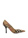 Burberry Check-pattern Pumps In Brown