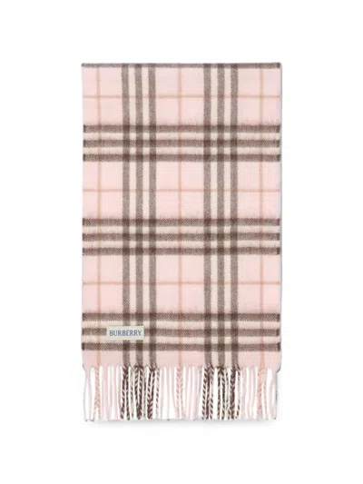 Burberry Kids' Check-pattern Scarf In Pink