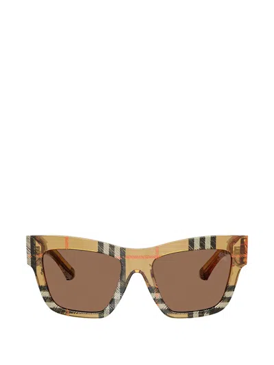 Burberry Check-pattern Square-frame Sunglasses