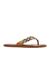 Burberry Check-pattern Sandals In Brown