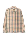 Burberry Check-pattern Zip-fastening Overshirt In Neutrals