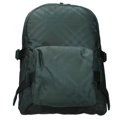 Burberry Check-patterned Fabric Backpack In Orange