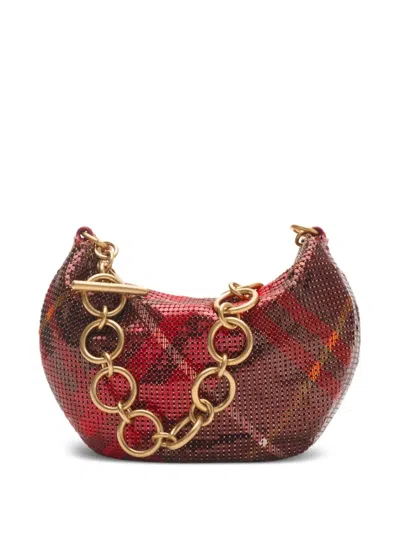 Burberry Check-print Chainmail Mini Bag In Multi