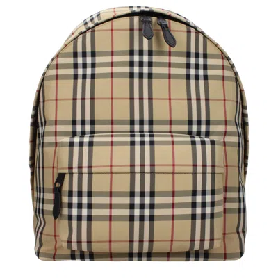 Burberry Check-print Nylon Backpack In Brown
