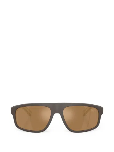 Burberry Check-print Rectangle-frame Sunglasses In Black