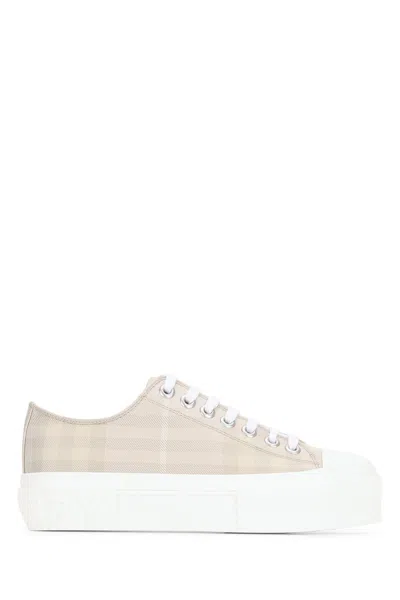Burberry Check-print Trainer Sneakers For Women In Neutral