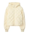 Burberry Check-stitch Delley Down Jacket In White