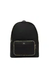 Burberry Check-trim Backpack In Black