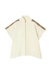 Burberry Check-trim Full-zip Cape In Multi