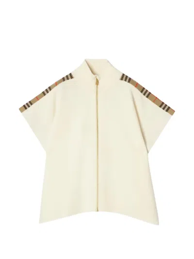Burberry Kids' Check-trim Full-zip Cape In Multi