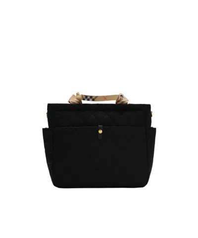 Burberry Check-trim Quilted Nylon Changing Bag In Neutral