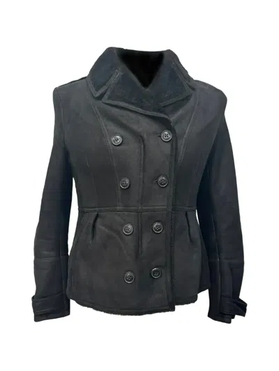 Pre-owned Burberry Chedleigh Double-breasted Jacket In Black