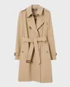 Burberry Chelsea Belted Double-breasted Trench Coat In Neutral