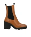 Burberry Brown Solid Carryover Boots In Red